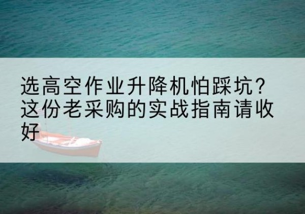 内乡高空作业升降机厂家推荐-选高空作业升降机怕踩坑？这份老采购的实战指南请收好